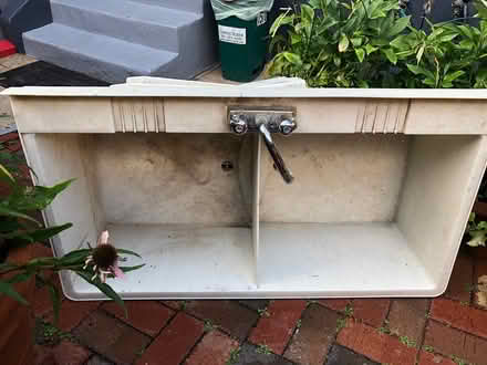 Photo of free 43.5” W double bowl utility sink (Columbia Heights (Monroe St)) #2