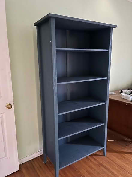 Photo of free Tall blue IKEA bookshelf (Koreatown) #1