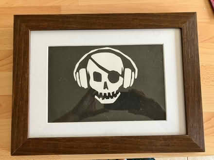 Photo of free Framed A4 print - pirate skull (TR9) #1