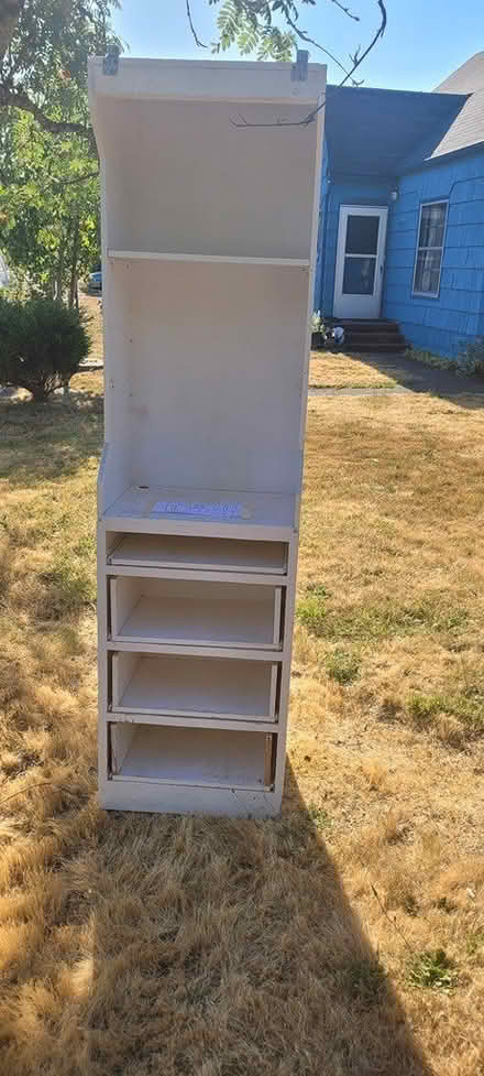 Photo of free Tall wood shelves (NE Salem) #2