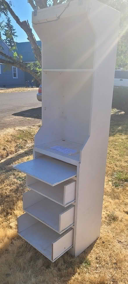 Photo of free Tall wood shelves (NE Salem) #1