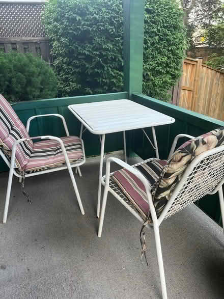 Photo of free Bistro Table and Chairs (Near Kitchener Auditorium) #2