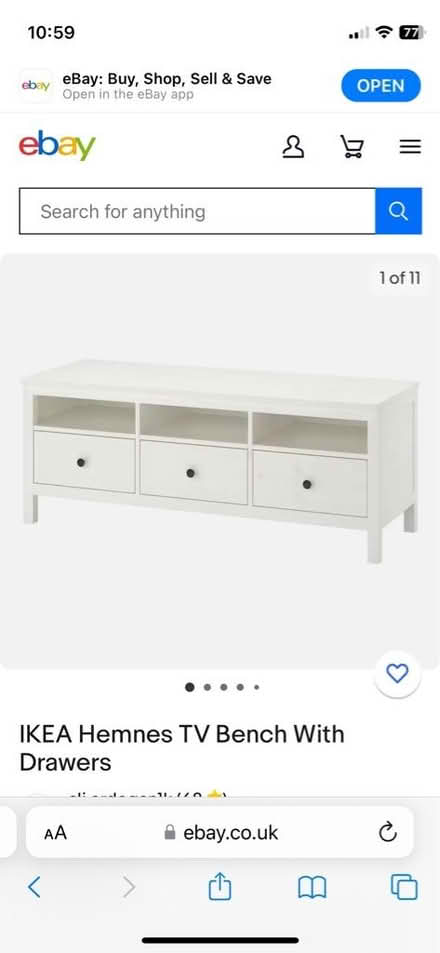 Photo of free IKEA Hemnes to stand (DA7) #1