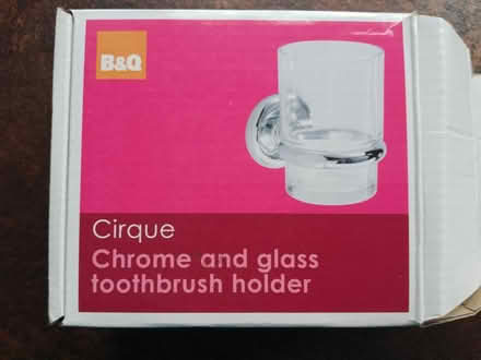 Photo of free Chrome and Glass toothbrush holder (Salt, ST18) #1
