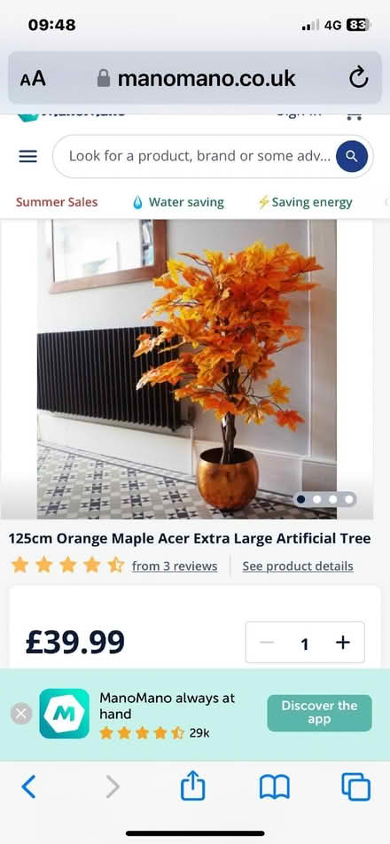 Photo of free Artificial Acer (Broomgrove TN34) #1