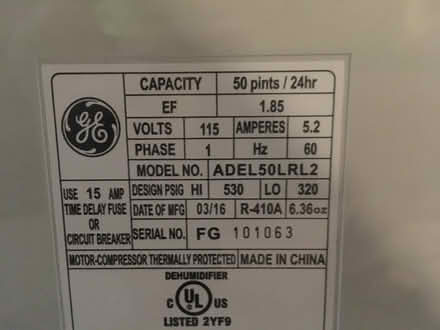 Photo of free dehumidifier (central Ann Arbor) #3