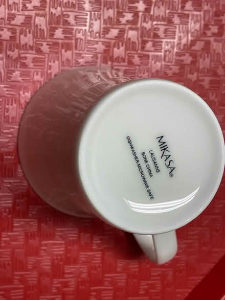 Photo of free Four white ceramic cups, Mikasa (Piney Orchard) #2