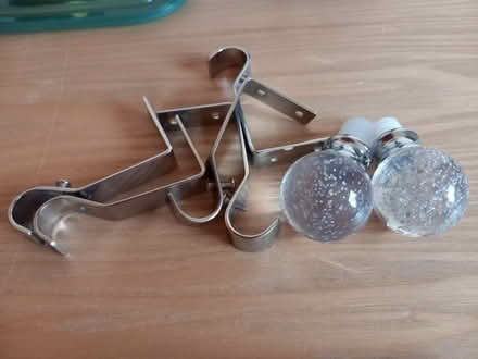 Photo of free chrome curtain pole & fittings (dunelm) (Tettenhall Wood WV6) #1