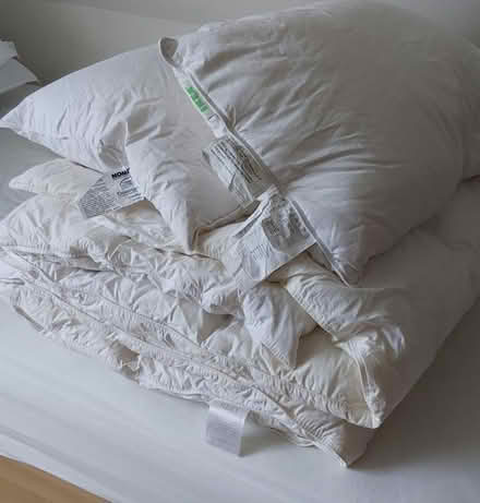Photo of free Double size Duvet & 2 pillows (Haydon wick SN25) #1