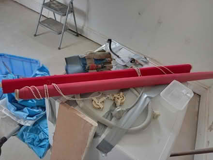 Photo of free 2 Used Red Roller Blinds (YO25 (Fridaythorpe)) #1