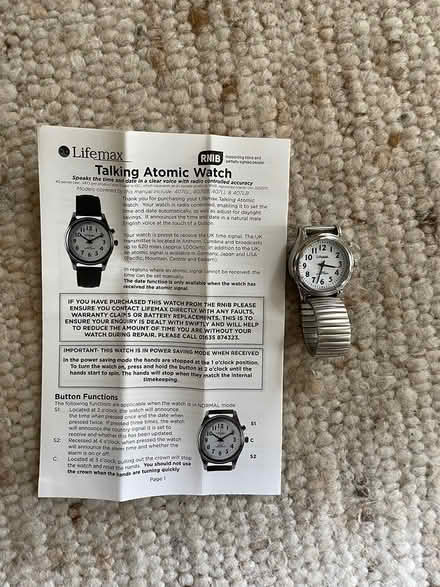 Photo of free Watch for visually impaired (Rudgwick RH12) #1