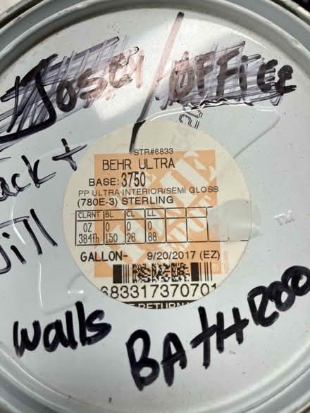 Photo of free Behr interior semi-gloss enamel (West Parker - Colt/Preston) #1