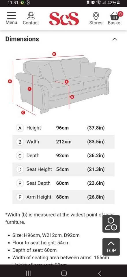 Photo of free SCS 3 seater sofa (Shepshed) #2