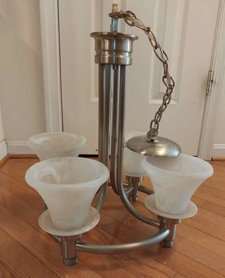 Photo of free brushed nickel light fixtures (2) (Warrenton, near FHS) #1
