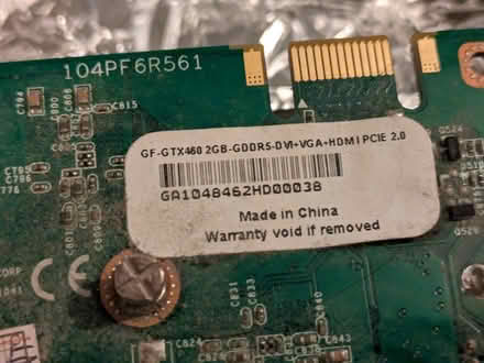 Photo of free GeForce GTX 460 2GB DDR3 gfx card (Clerkenwell EC1V) #3