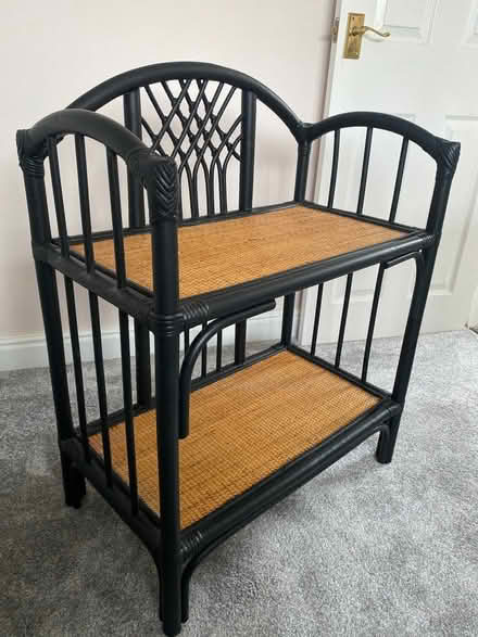 Photo of free Bamboo side table/shelving unit (Birchwood, Warrington) #2