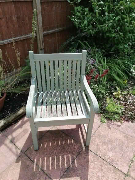 Photo of free 2 wooden outdoor chairs (Willenhall WV12) #1