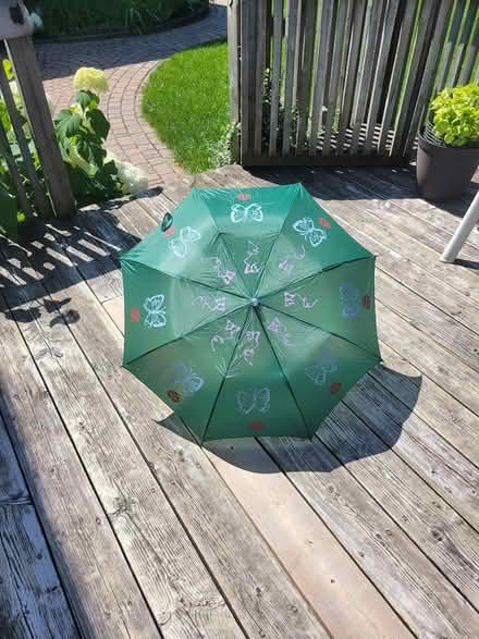 Photo of free green foldable umbrella (Viemount/Merivale area) #1