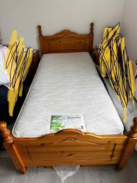 Photo of free Single bed and mattress (Swords,Dublin) #1