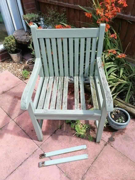 Photo of free 2 wooden outdoor chairs (Willenhall WV12) #2