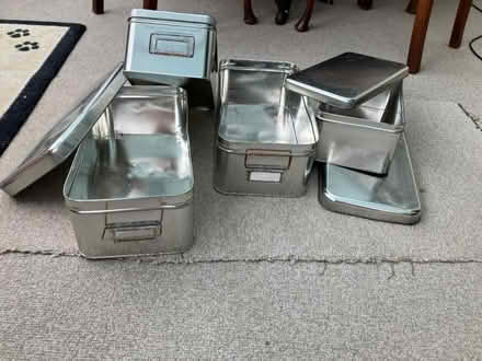 Photo of free Metal storage boxes (Brighouse HD6) #1