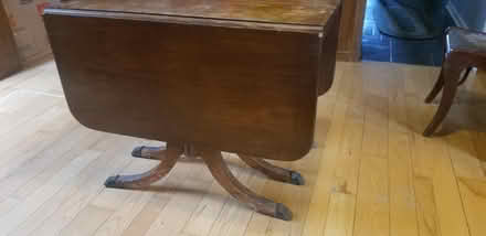 Photo of free Antique Dining room drop leaf table (Ashland and River Street) #4