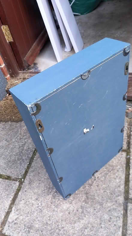 Photo of free Small blue shelf / cabinet (LS15 Cross Gates) #1