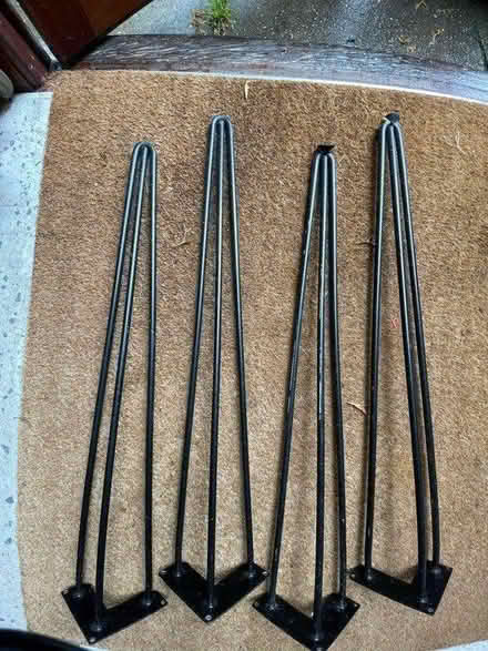 Photo of free 4 full size hairpin table legs (SW9) #1