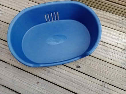 Photo of free Blue plastic dog bed (Primrose Hill) #1