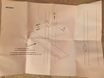 Photo of free Shelving brackets for exposed studs (Kemptville) #2