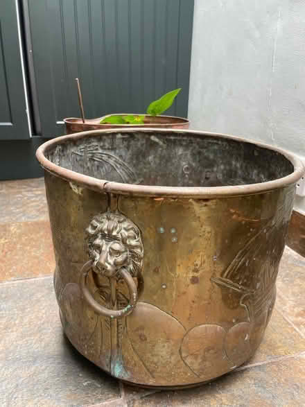 Photo of free Pair of large metal plant pots (South Woodford E18) #2