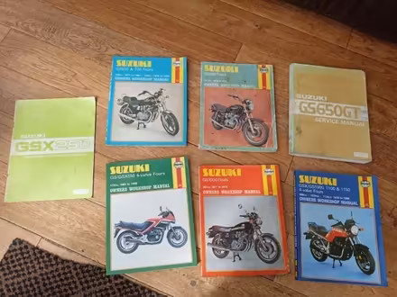 Photo of free Suzuki motorcycle GS etc Haynes & workshop manuals (Langwathby CA10) #1