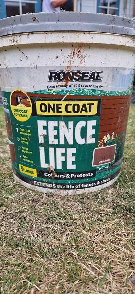 Photo of free One coat fence paint (TN40 chantry Bexhill) #2