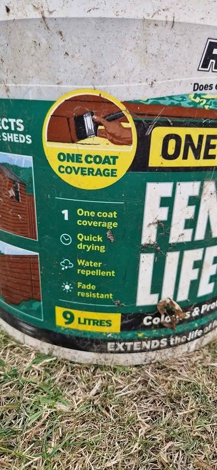 Photo of free One coat fence paint (TN40 chantry Bexhill) #1