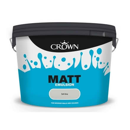 Photo of Crown ‘soft grey’ matt paint (Fen Drayton CB24) #1