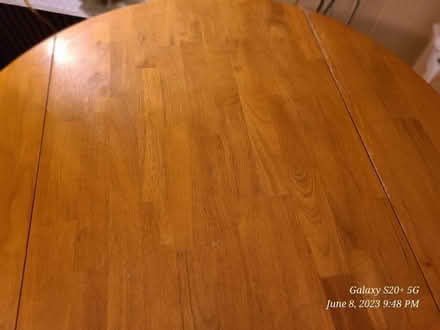 Photo of free Round wooden table (Roslindale) #2