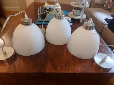 Photo of free Three pendulum glass light fittings (Wolverhampton WV3) #1