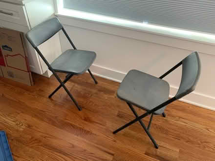 Photo of free 2 plastic folding chairs (Queen Village) #1