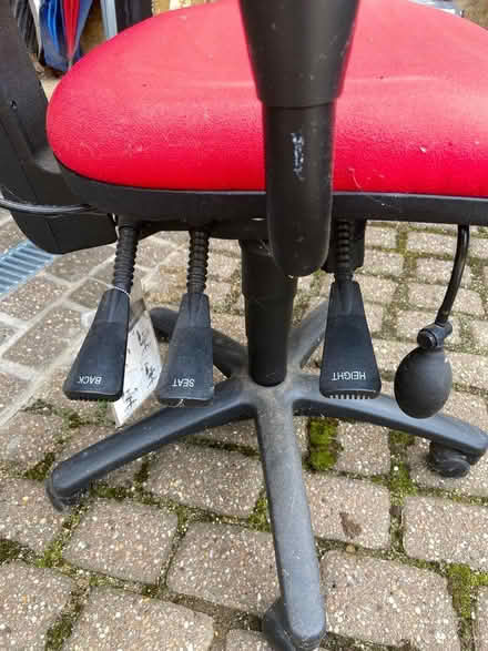 Photo of free Office chair, fully adjustable, red (South Newington OX15) #1