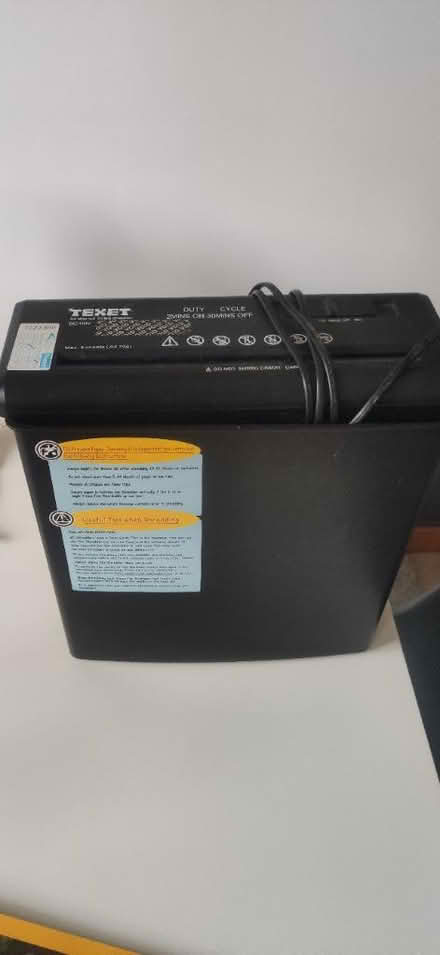 Photo of free Texet A4 10L shredder (Worcester Park KT4) #1