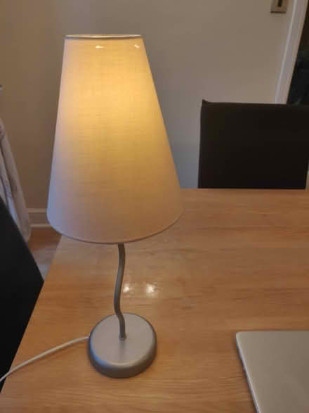Photo of free Lilac and silver bedside table lamp (Finchampstead, RG40) #2