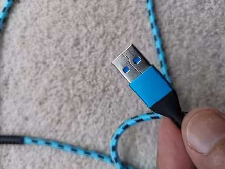 Photo of free 2 metre USB to i-Phone Charging Cable (New but broken) BLUE (Chorlton-cum-Hardy M16) #2