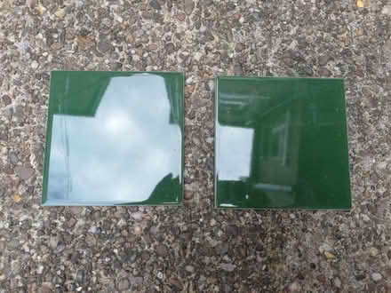 Photo of free Green ceramic wall tiles - 2 tiles (Sharrow Vale S11) #1