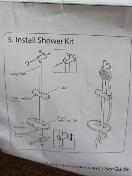 Photo of free Shower head, pole holder fittings (Holmeslack, PR1) #3