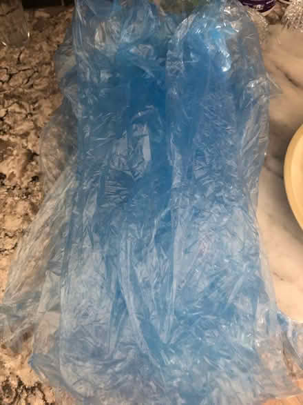 Photo of free 25 Clear blue plastic bags (NE Burlington) #1