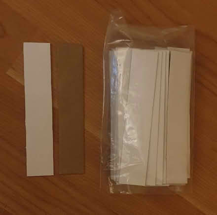 Photo of free 54 stiff cardboard strips 15.5cm x 3cm (Newton Hill WF1) #1