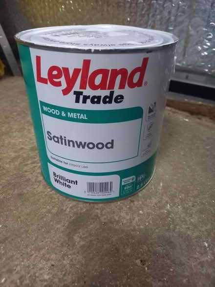 Photo of free Satinwood paint 2.5L, almost full. (North Tonbridge TN10) #1