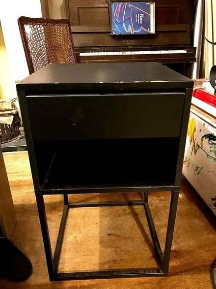 Photo of free Black bedside table (Ulverston) #1