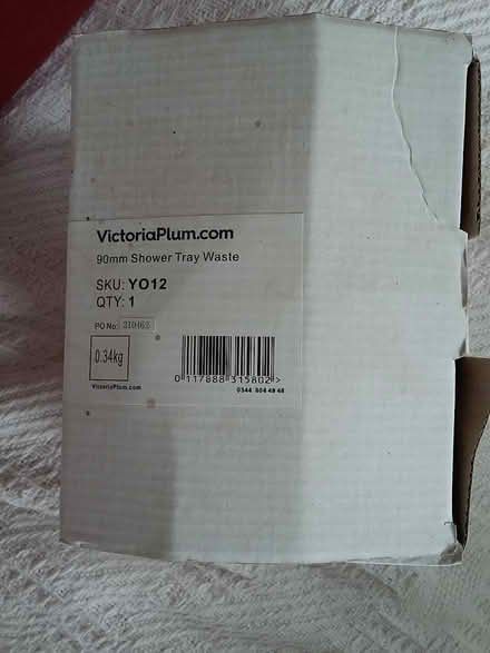 Photo of free Unused 90mm shower tray trap (Calcutt HG5) #2