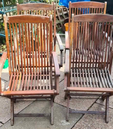 Photo of free Four garden chairs (castle bromwich B36) #1